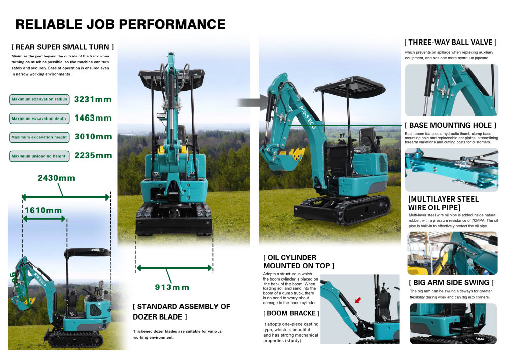 Pequeña máquina excavadora