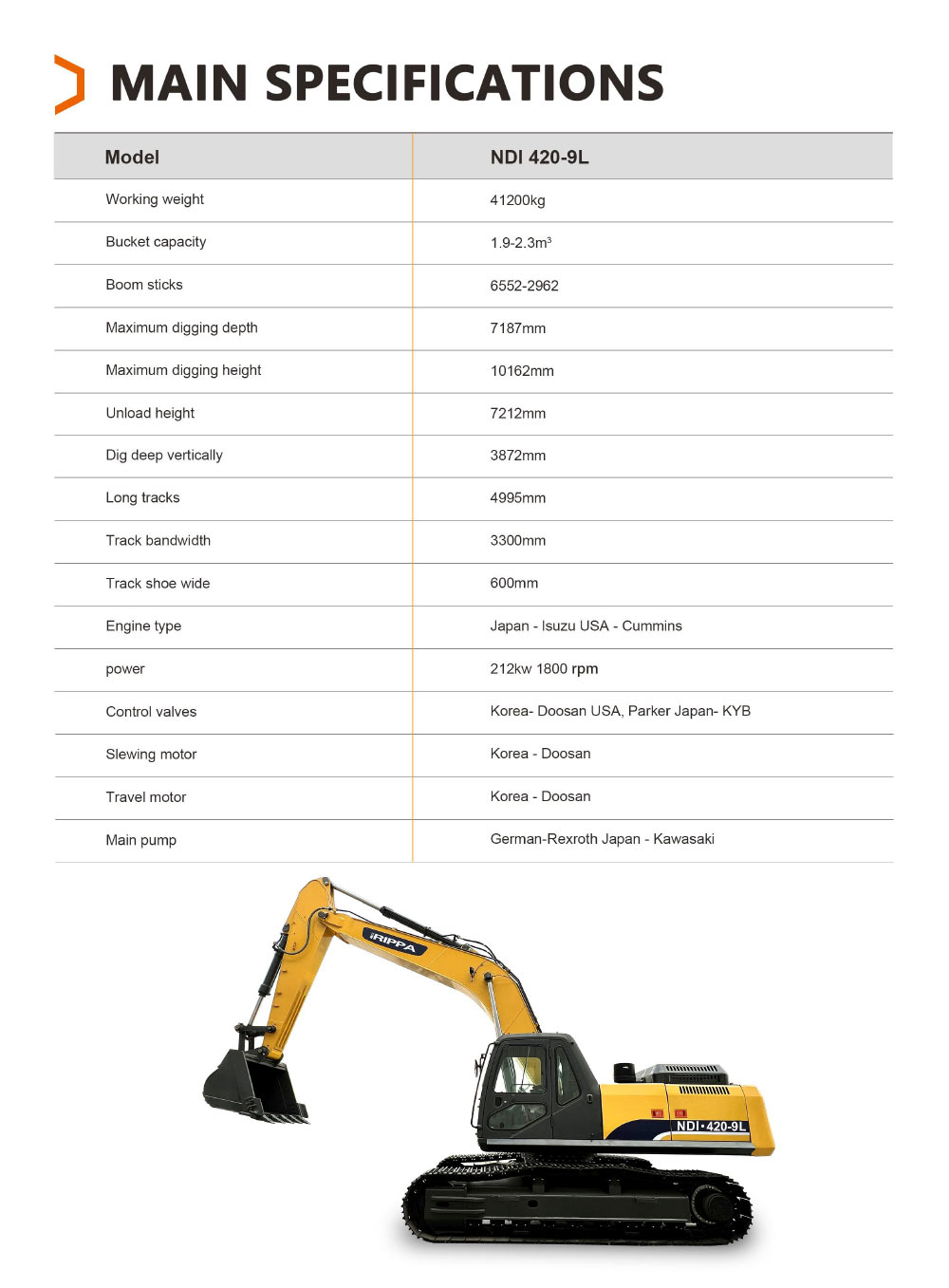 large excavator 41ton